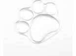 Inf Supporto Per Mouse In Silicone Trasparente, Ergonomico, Confortevole Bianco