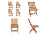 Vidaxl Sedie Da Giardino Pieghevoli 4 Pz. Legno Massiccio Teak - Sedia Da Giardino - Sedie Da Giardino - Sedia Di Legno - Sedie Di Legno