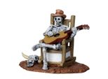 Lemax - Scheletro Di Sedia A Dondolo - Chitarrista Non Morto - Spooky Town 22003 Poliresina - Figure E Accessori Per Halloween