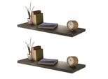 2 Mensole Da Parete Di Alta Qualità Mensola Da Parete 120Cm Mdf Pvc L120Xh3,8Xp23,5 Cm