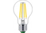Philips Led Filament A60 Lampadina 4W = 60W E27 Chiara 840Lm Bianco Neutro 4000K Ultra Efficiente