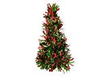 Clayre & Eef Decorazione Natalizia Albero Di Natale Ø 12X25 Cm Plastica Rossa