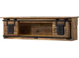 MASSIVMOEBEL24 | Mensola In Legno Di Mango / Legno Riciclato 130X25X35 Laccato Naturale Railway Lux #152