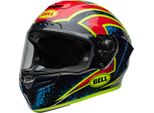 Casco Bell Race Star Dlx Flex Xenon, Nero/Rosso/Giallo, S (55/56)