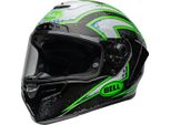 Casco Bell Race Star Dlx Flex Xenon, Nero/Verde/Argento, S (55/56)