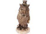 Clayre & Eef Figura Decorativa Gufo 14 Cm Plastica Marrone