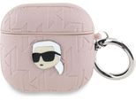 Custodia Karl Lagerfeld Monogram Karl Head Per Airpods 4 Rosa