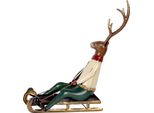 Clayre & Eef Figura Decorativa Di Cervo 30X12X32 Cm In Metallo Marrone
