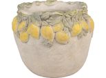 Vaso Da Fiori Clayre & Eef Ø 22X19 Cm Beige Pietra Limoni