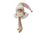 Targhetta Natalizia Clayre & Eef Babbo Natale 70 Cm Tessuto Rosa