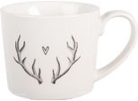 Tazza Clayre & Eef 275 Ml Porcellana Bianca Cervo