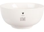 Zuppiera Clayre & Eef 500 Ml Cuore In Porcellana Bianca