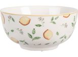 Ciotola Per Zuppa Clayre & Eef 500 Ml Porcellana Bianca Limoni