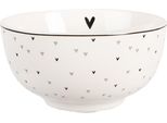 Zuppiera Clayre & Eef 500 Ml Cuori In Porcellana Bianca