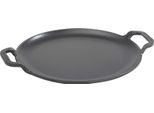 Victoria 38328 Piastra Grill In Ghisa Smaltata Per Pizza, Padella 25Cm, Induzione, Fuoco, Forno Nero