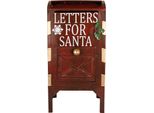 Clayre & Eef Decorazione Natalizia Figura Cassetta Delle Lettere 27X21X53 Cm Metallo Rosso