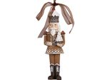 Schiaccianoci Ciondolo Natalizio Clayre & Eef 4X2X13 Cm Plastica Marrone