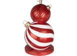 Piantana Per Albero Di Natale Clayre & Eef Ø 55X84 Cm Materiale Ceramico Bianco Rosso