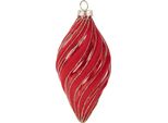 Guaina Natalizia Clayre & Eef Ø 7X13 Cm In Vetro Rosso