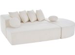 Aiorber Divano Moderno Modulare Cloud, Divano Letto A 5 Posti, Ciniglia, Confortevole, Senza Montaggio, Flessibile E Versatile, Cuscini Inclusi, Bianco