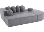 Aiorber Divano Moderno Modulare Cloud, Divano Letto A 5 Posti, Ciniglia, Confortevole, Senza Montaggio, Flessibile E Versatile, Cuscini Inclusi, Grigio