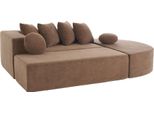Aiorber Divano Moderno Modulare Cloud, Divano Letto A 5 Posti, Ciniglia, Confortevole, Senza Montaggio, Flessibile E Versatile, Cuscini Inclusi, Marrone