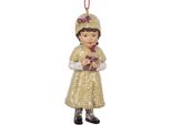 Targhetta Natalizia Clayre & Eef Bambino 4X4X11 Cm Verde Plastica