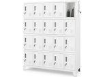 Armadietto 5B4A Armadietto Con 20 Scomparti Metallo Verniciato A Polvere 172 Cm X 136 Cm X 45 Cm Bianco