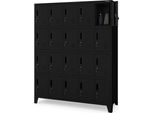 Armadietto 5B4A Armadietto Con 20 Scomparti Metallo Verniciato A Polvere 172 Cm X 136 Cm X 45 Cm Nero