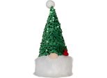 Clayre & Eef Decorazione Natalizia Con Illuminazione A Led Nano 10X10X25 Cm Verde Sintetico