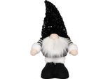 Clayre & Eef Decorazione Natalizia Con Illuminazione Led Nano 10X15X38 Cm Nero Sintetico