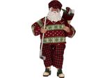 Decorazione Natalizia Clayre & Eef Figura Babbo Natale 16X11X28 Cm Tessuto Rosso