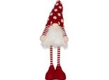 Clayre & Eef Decorazione Natalizia Con Illuminazione A Led Nano 8X12X56 Cm Rosso Sintetico