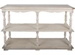 Clayre & Eef Tavolino 140X40X92 Cm Bianco Beige Legno