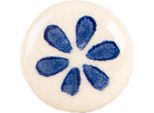 Clayre & Eef Pomello Ø 3X3 Cm In Ceramica Blu Beige