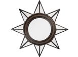 Specchio Clayre & Eef Ø 27X2 Cm Plastica Marrone