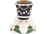 Clayre & Eef Portacandele Schiaccianoci 8X6X9 Cm Plastica Verde