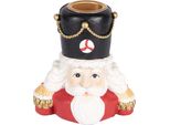 Clayre & Eef Portacandele Schiaccianoci 8X6X9 Cm Plastica Rossa