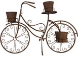 Portapiante Clayre & Eef Bicicletta 107X35X70 Cm Marrone Metallo