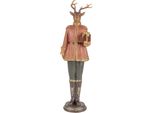 Clayre & Eef Figura Decorativa Cervo 11X10X38 Cm Plastica Marrone