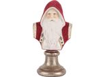 Clayre & Eef Decorazione Natalizia Figura Babbo Natale 10X9X19 Cm Plastica Rossa