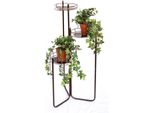 Dandibo Scala Portafiori In Metallo 90 Cm Con 3 Ripiani Art.2A Scaffale Portafiori Colonna Porta Piante Scala Porta Piante