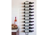 Dandibo Portabottiglie Vino Portabottiglie Metallo Nero Parete Questo 116 Cm Per 10 Bottiglie Portabottiglie Portabottiglie