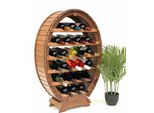 Dandibo Portabottiglie In Legno Per Vino In Piedi 24 Bottiglie Marrone Portabottiglie Portabottiglie Barile