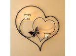 Porta Tea Light Da Parete Cuore 39 Cm Porta Tea Light In Metallo Applique Porta Candela