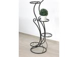 Dandibo Scala Per Fiori In Metallo Nero 96 Cm Portafiori Con 4 Ripiani KW410 Colonna Per Piante A Colonna Per Fiori