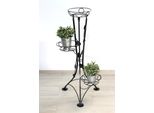 Dandibo Scala Per Fiori In Metallo Nero 100 Cm Portafiori Con 3 Ripiani KW041 Colonna Per Piante Portafiori Colonna Per Piante Sgabello Per Fiori
