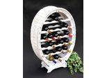 Dandibo Portabottiglie Vino Bianco In Legno Per 24 Bottiglie Vintage Shabby Chic Casa Di Campagna Portabottiglie Bar In Piedi Portabottiglie Vino Barile