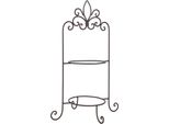 Clayre & Eef Etagere Per 2 Piatti 38X30X57 Cm Ferro Marrone
