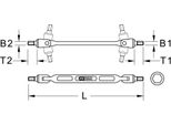 Ks Tools Chiave Esagonale A Doppio Snodo 17X19 Mm - 517.0356